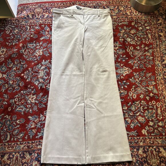 Express Columnist Women's Pant Size 6R Brown Flare Leg Low Rise Stretch - Picture 3 of 7